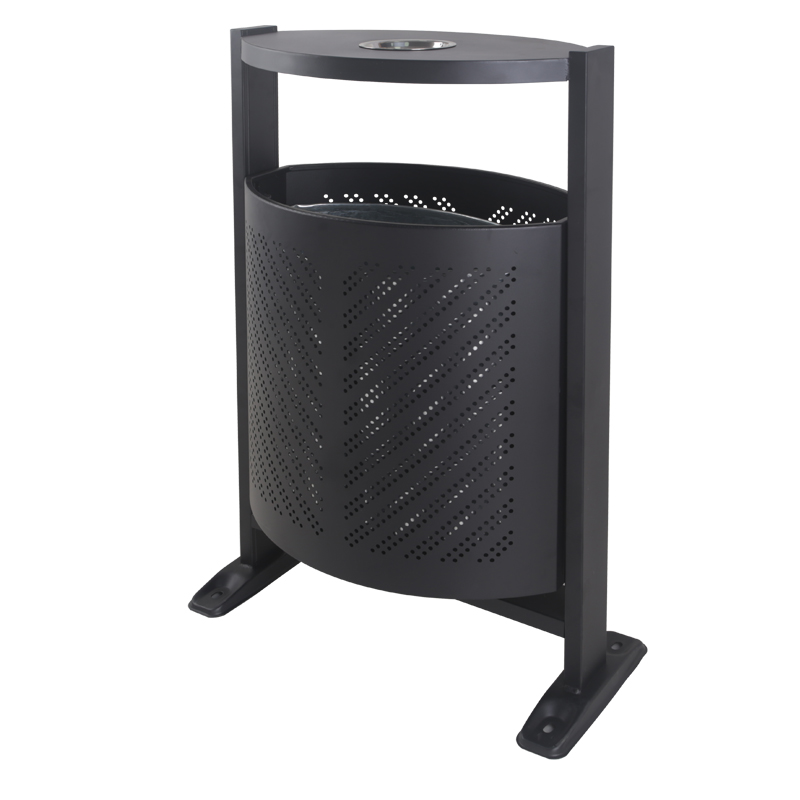 BX-D527 Park & ​​Street Iron Painted Trash Can