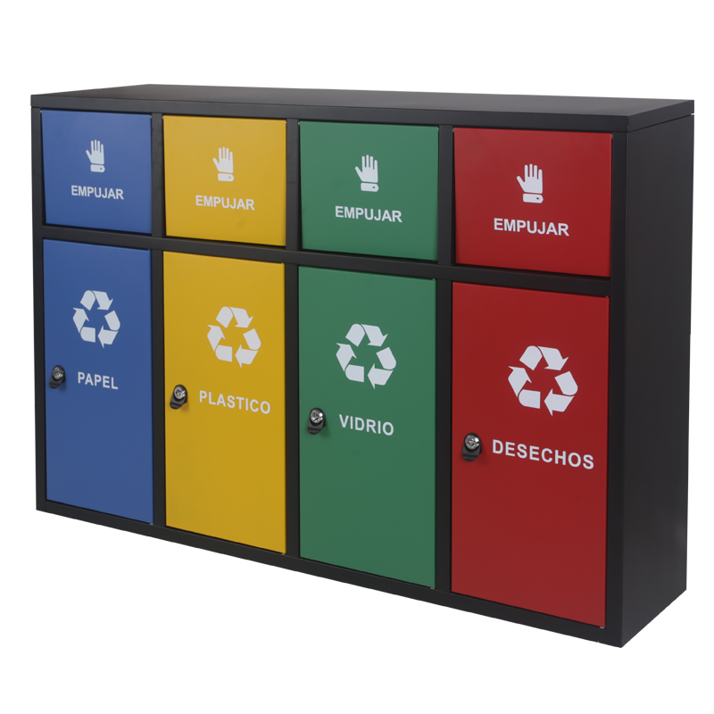 BX-D533 Supermarket four-category painted iron trash can