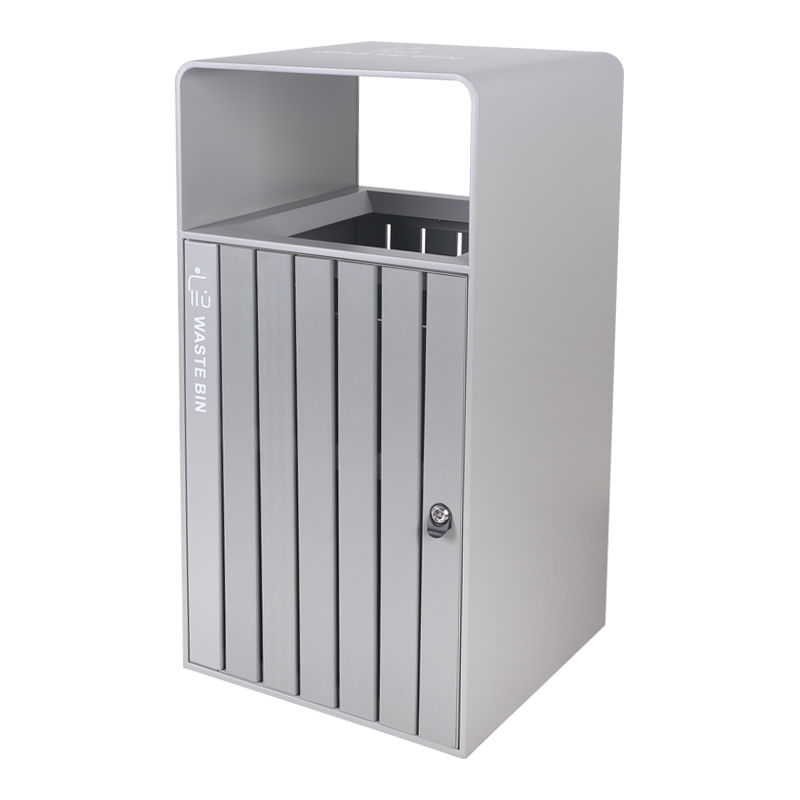 BX-GM001 Park & ​​Street Steel and Wood Trash Can