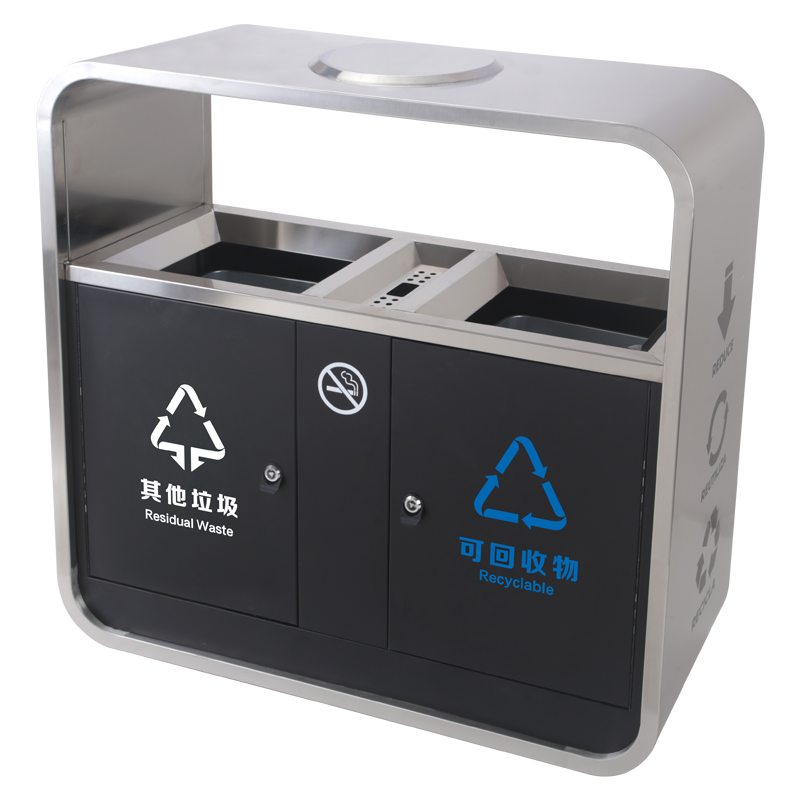 BX-H016B  Commercial stainless steel trash can