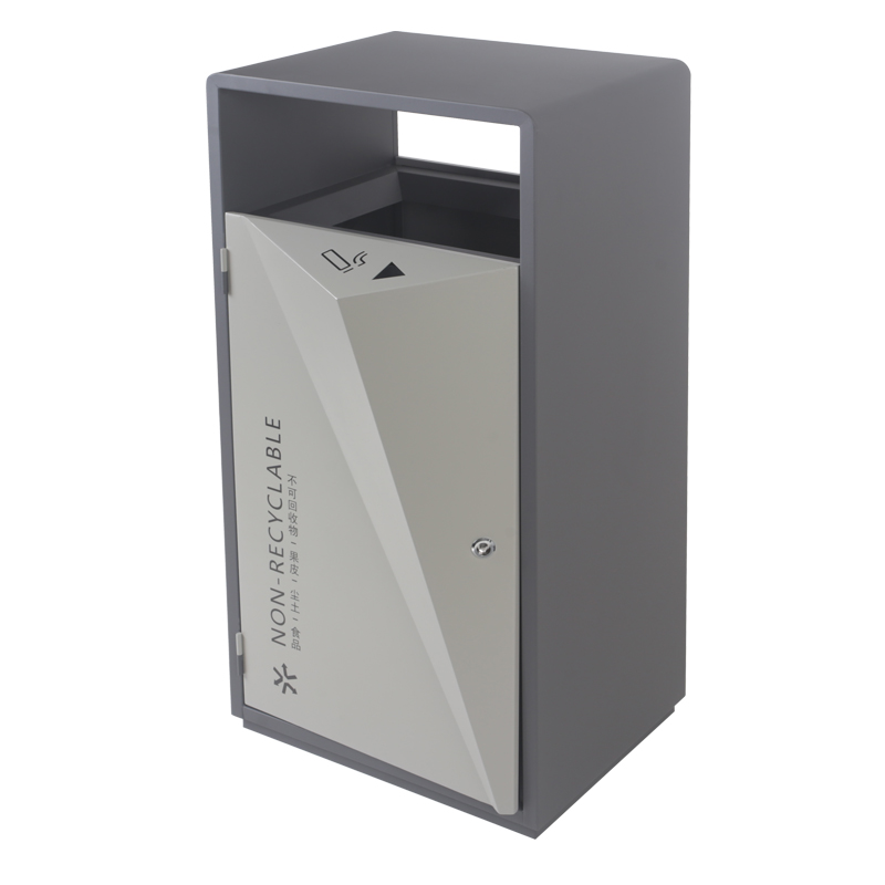 BX-H032-2  Office building metal painted trash can