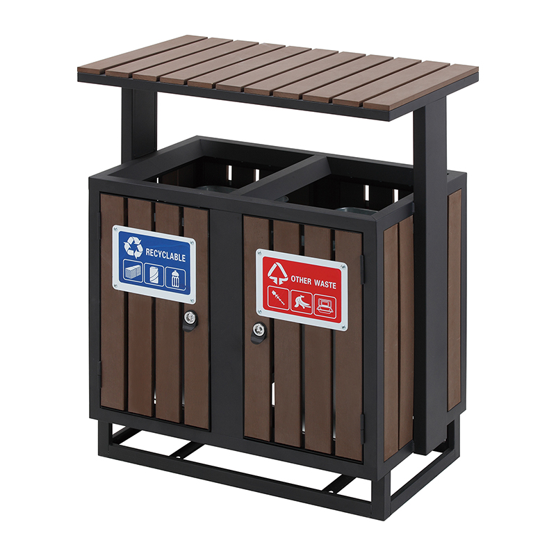 BX-H038 Park & ​​Scenic Area Plastic Wood Trash Can