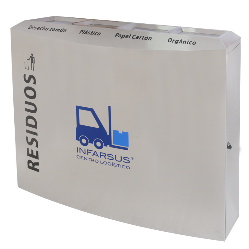 BX-HB301-160  Commercial Four-category Stainless Steel Trash Can