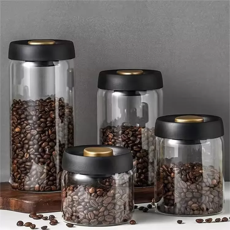 500ml Borosilicate Glass Coffee Jar For Coffee Beans And Kitchen Storage