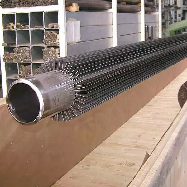 Finned steel tube