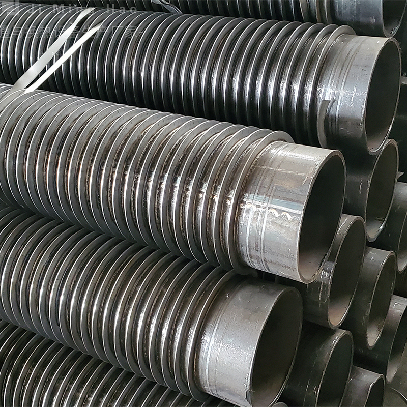 Finned steel tube