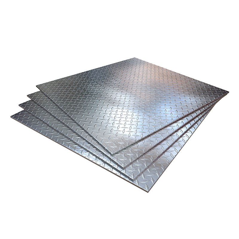 Galvanized checkered plate