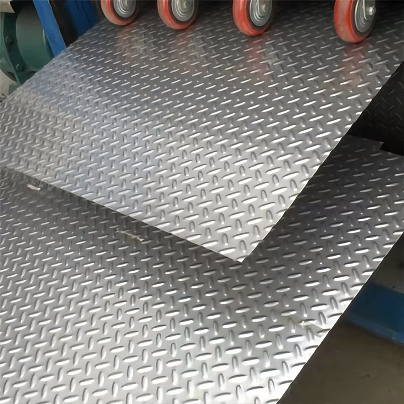 Galvanized checkered plate