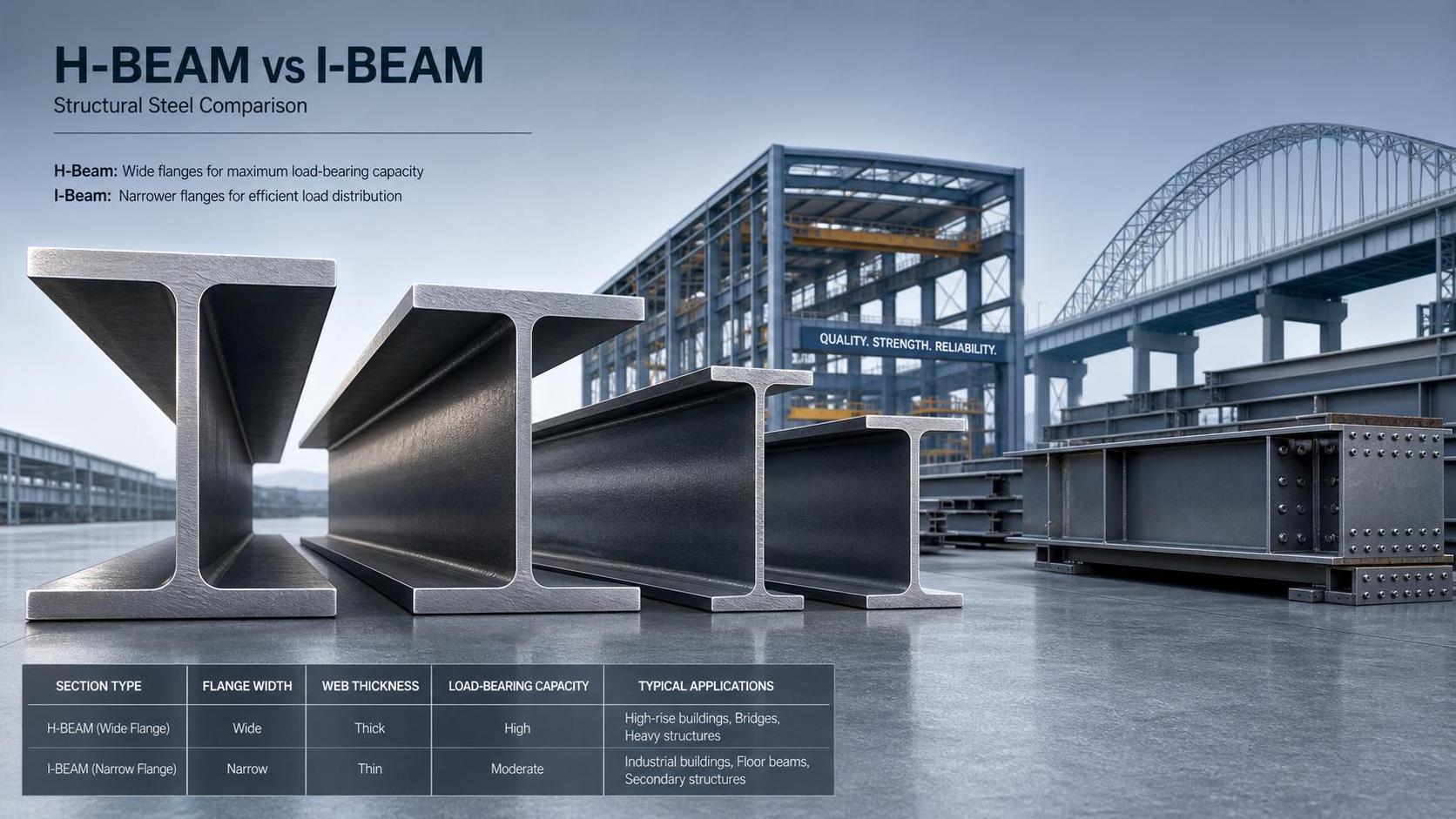What Is an H Beam? Key Dimensions, Uses, and How It Differs From I-Beams