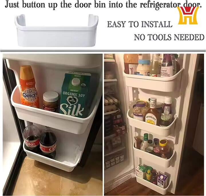 Refrigerator Shelf Rack / Door Bin Holder Plastic