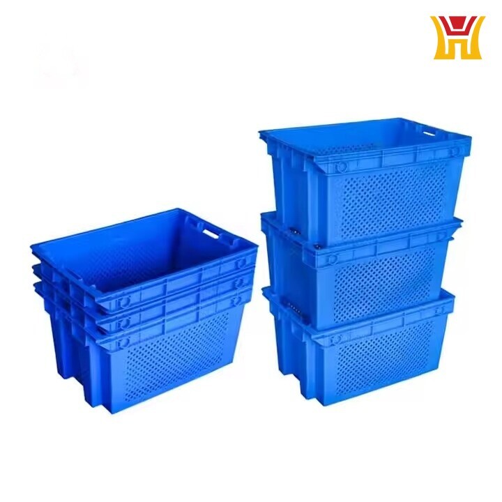 Stackable and Nestable Plastic Shipping Crates