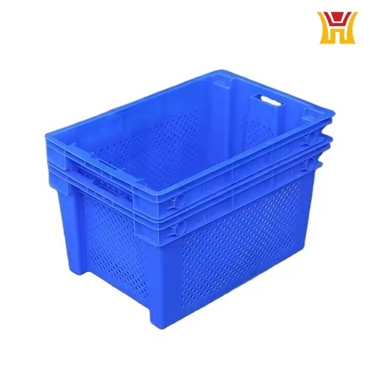 Stackable and Nestable Plastic Shipping Crates