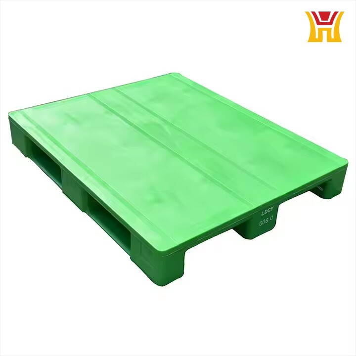 Heavy Duty Food Grade Steel Reinforce Storage Plastic Pallet Anti-Slip Single Faced 4-Way