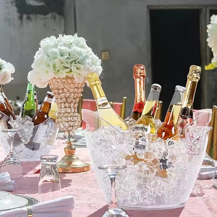  Customized Dicunoy Ice Bucket 4 Liter Plastic Champagne Bucket