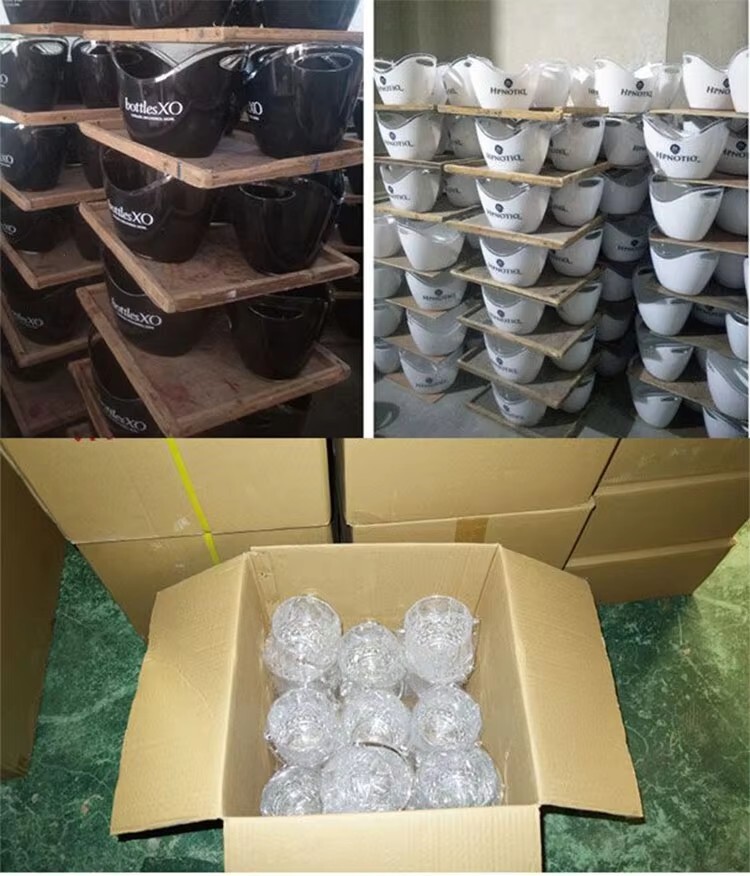 Plastic AS Transparent Ice Bucket For Bars