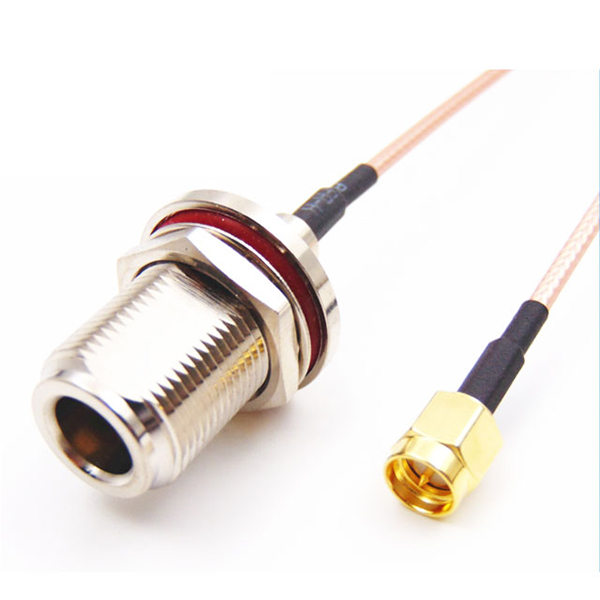 N 型母头隔板转 SMA 公头连接器 RG316 射频尾纤 XMR-SPTX121