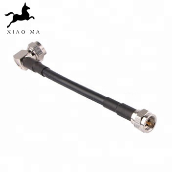 迷你 F 直公头至 F 直角插头连接器 RG58 射频尾纤 XMR-SPTX82