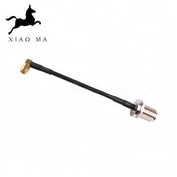 SMA 公形直角压接至 N 母形压接连接器 RG58 RG142 RF 尾纤 XMR-SPTX75