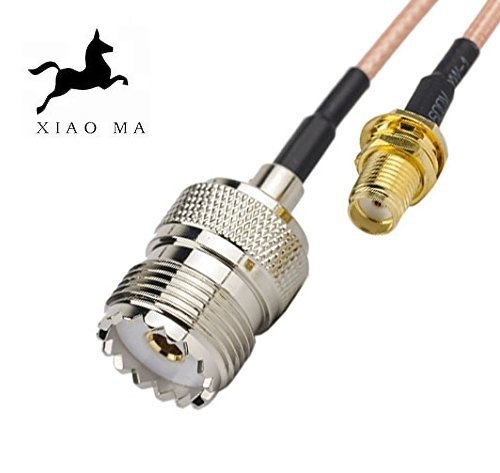 UHF 母头至 SMA 母头直式穿板式连接器 RG178 RG316 RF 电缆组件 XMR-SPTX34