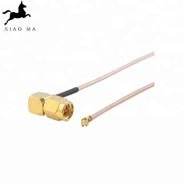 SMA 直角公形至 IPEX UFL 连接器的 RG178 RF 电缆组件 XMR-SPTX-54