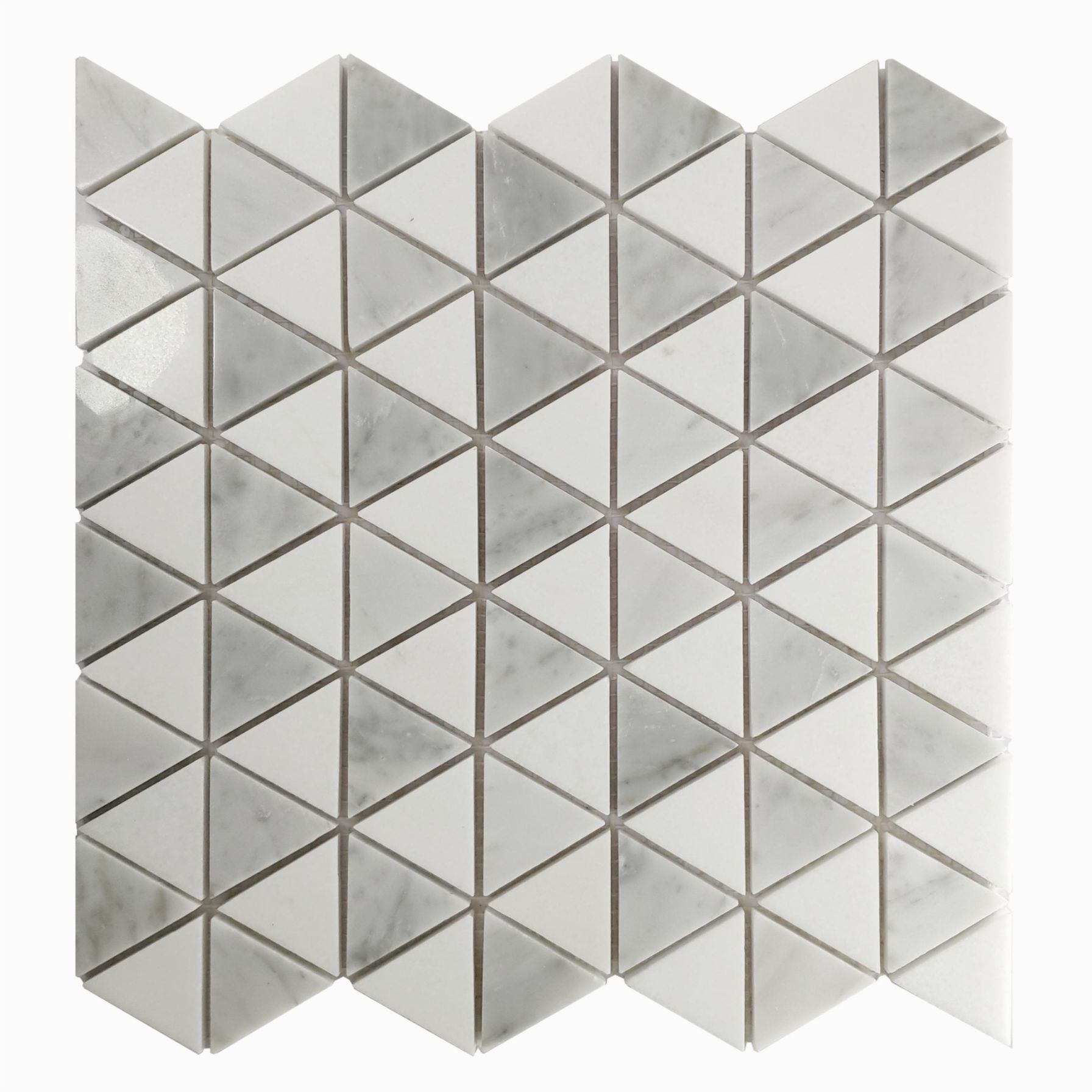 Grey cararra white marble mosaic