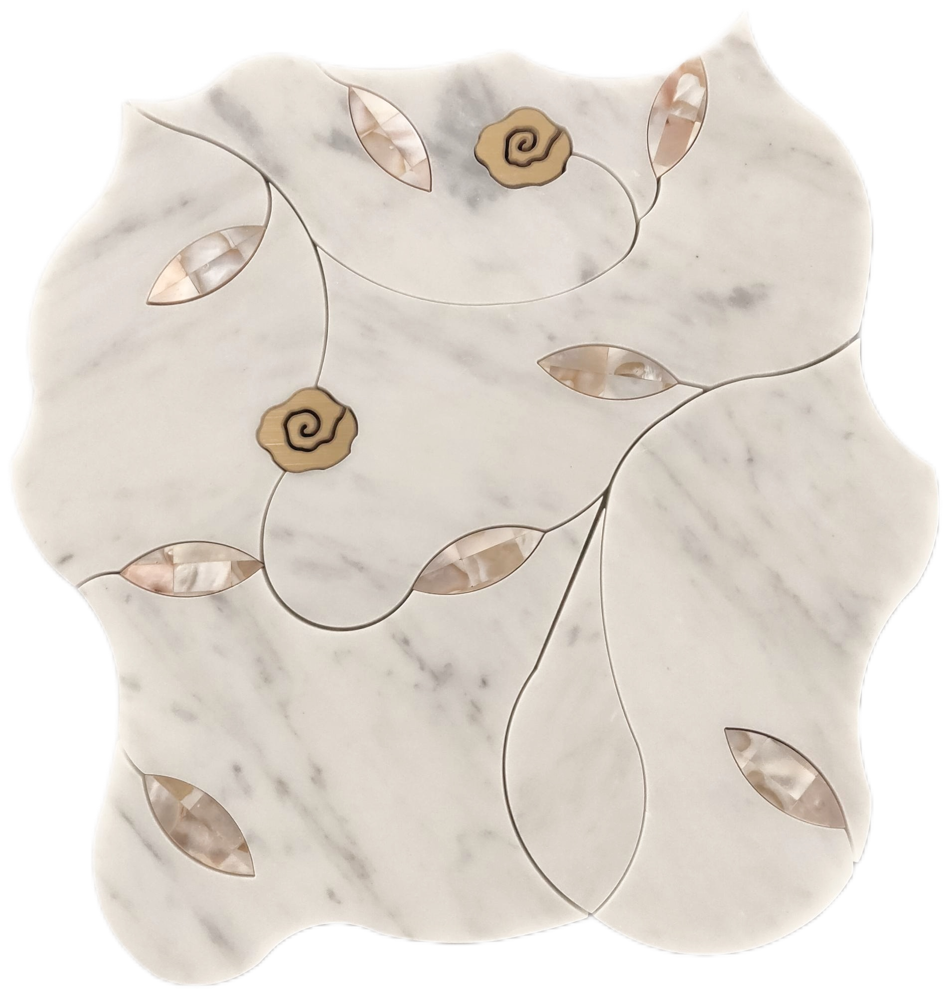 Marble inlaid floor mosaic 