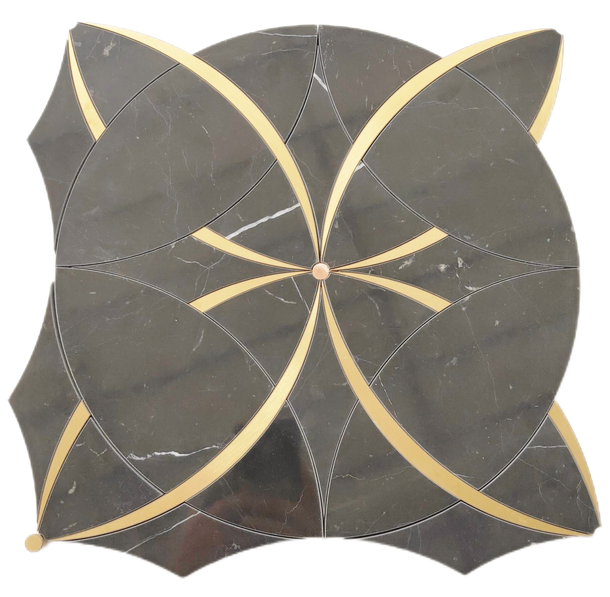 Marble inlaid floor mosaic 