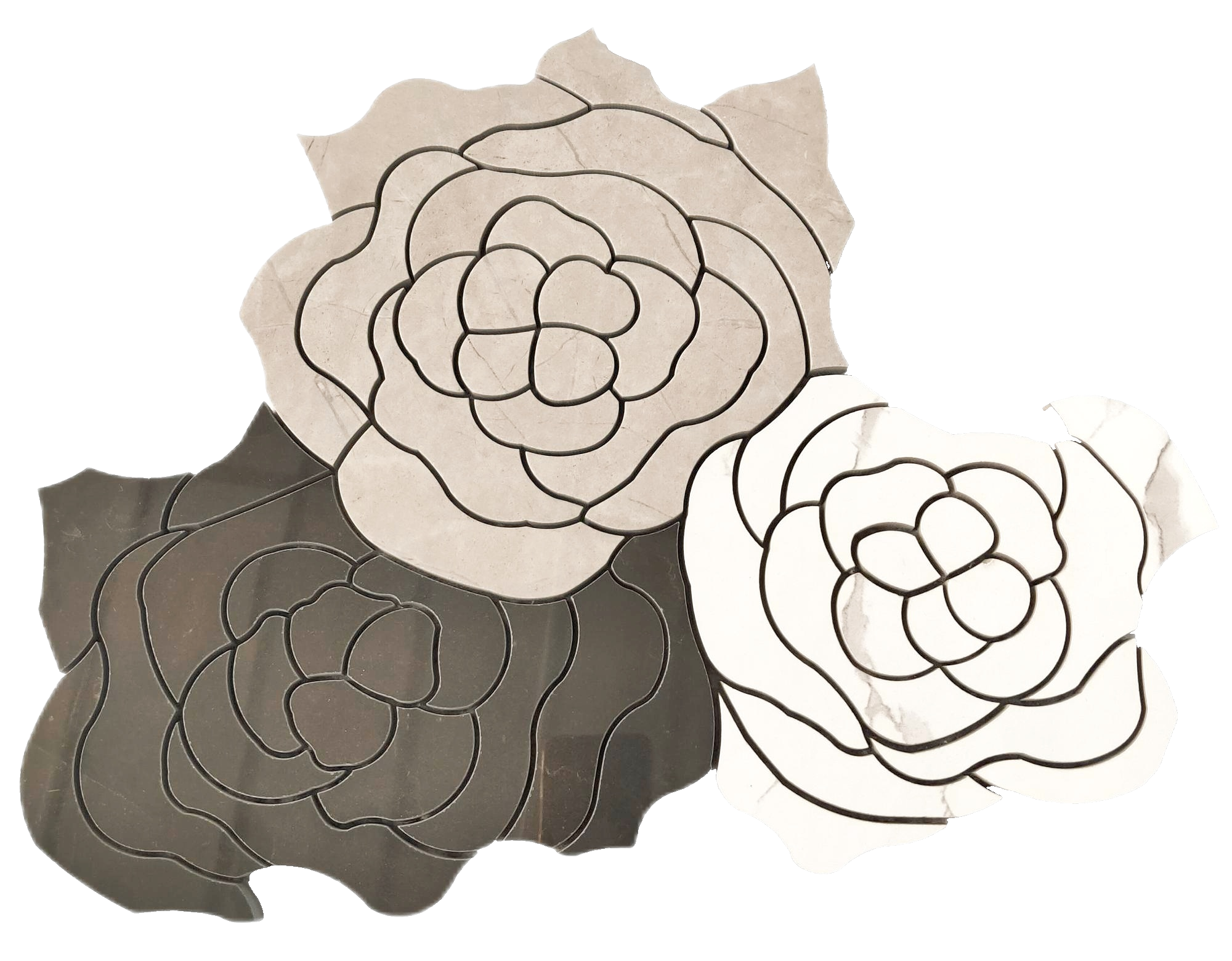Marble inlaid floor mosaic 