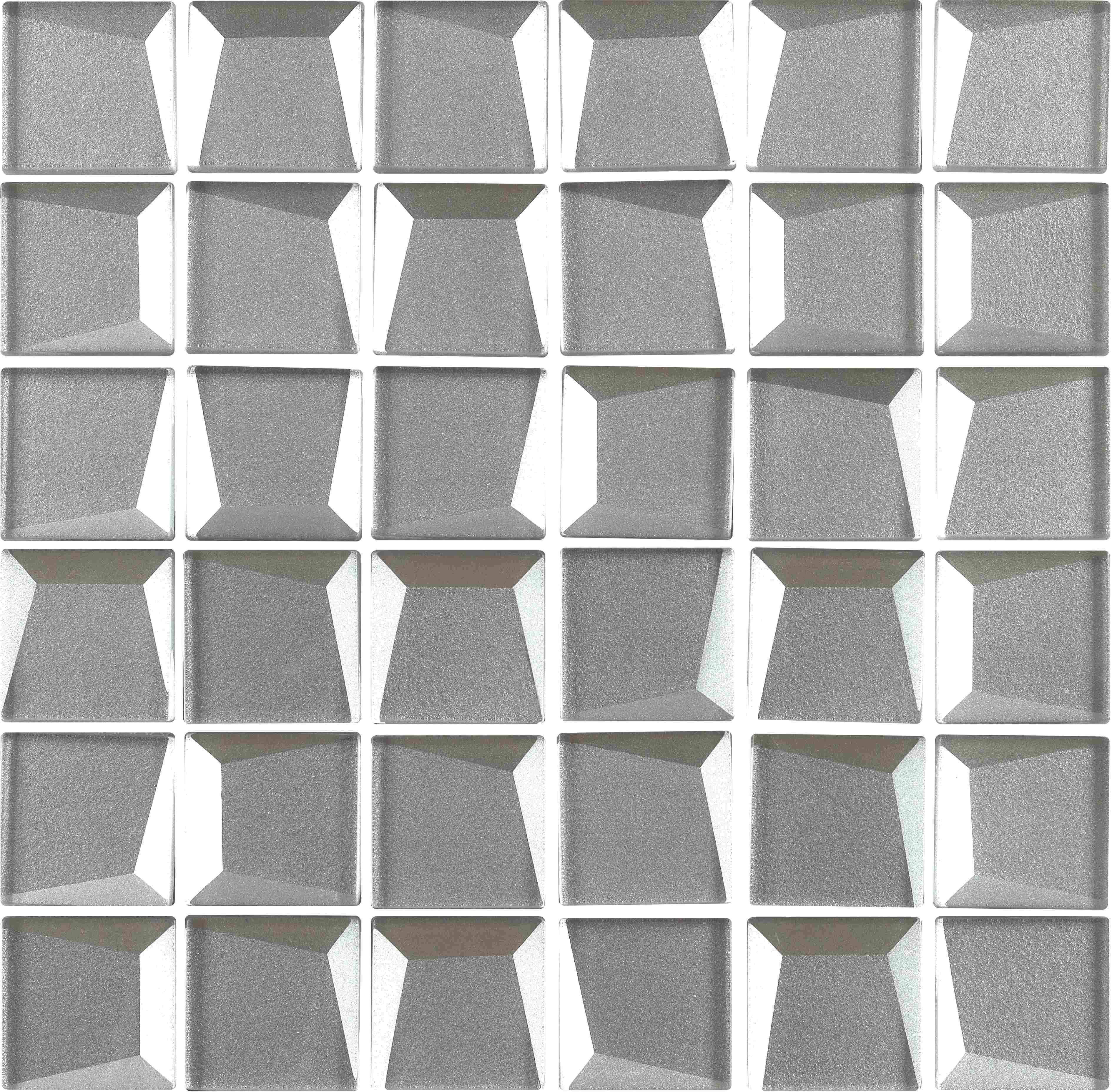 Edge grinding and electroplating glass mosaic