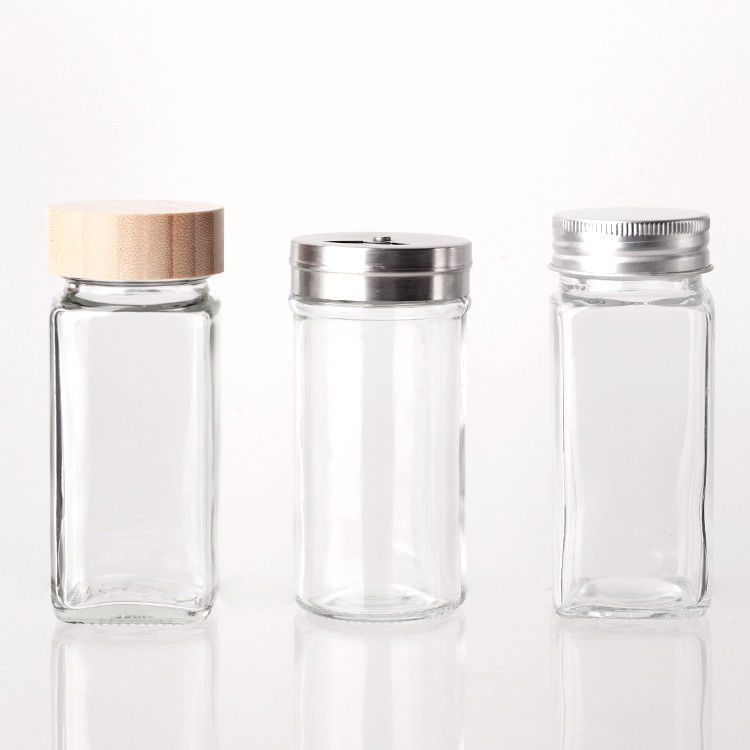Versatile Transparent 4oz 120ml Glass Spice Jar Bottle For Pepper