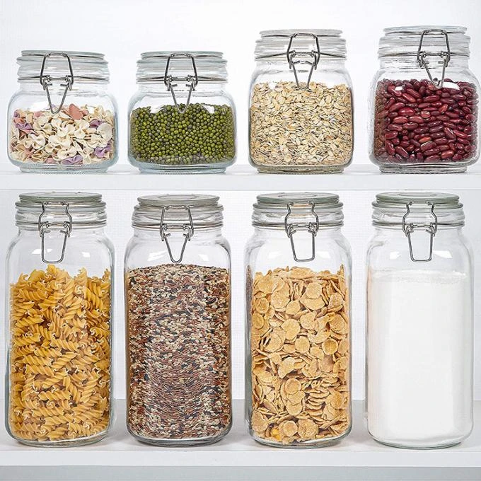 Glass Storage Jar High Quality Canning 4oz 8oz 10oz 12oz 16oz 25oz 32oz Glass Mason Jar