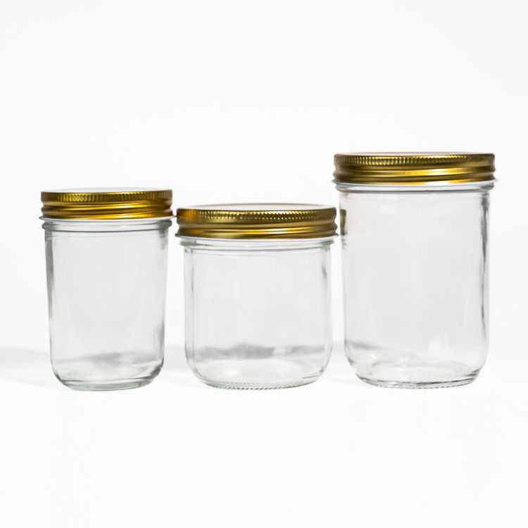 Custom 380ml 470ml 750ml 1000ml 16oz 24oz 32oz Wide Mouth Mason Glass Jar With Lid in Bulk