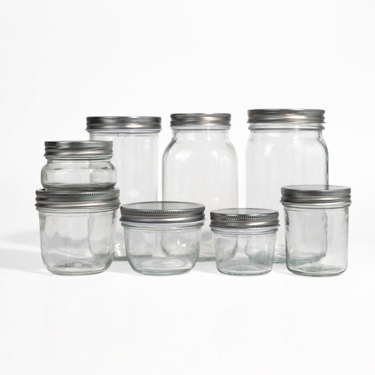 Custom 380ml 470ml 750ml 1000ml 16oz 24oz 32oz Wide Mouth Mason Glass Jar With Lid in Bulk