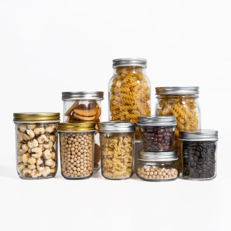 Custom 380ml 470ml 750ml 1000ml 16oz 24oz 32oz Wide Mouth Mason Glass Jar With Lid in Bulk