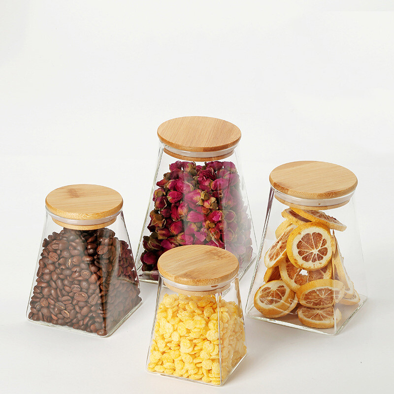 Crystal Clear Borosilicate Jars Round Storage Jars