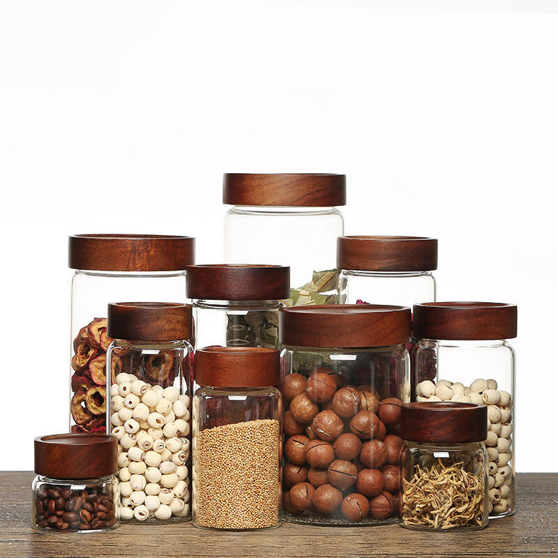 Crystal Clear Borosilicate Jars Round Storage Jars