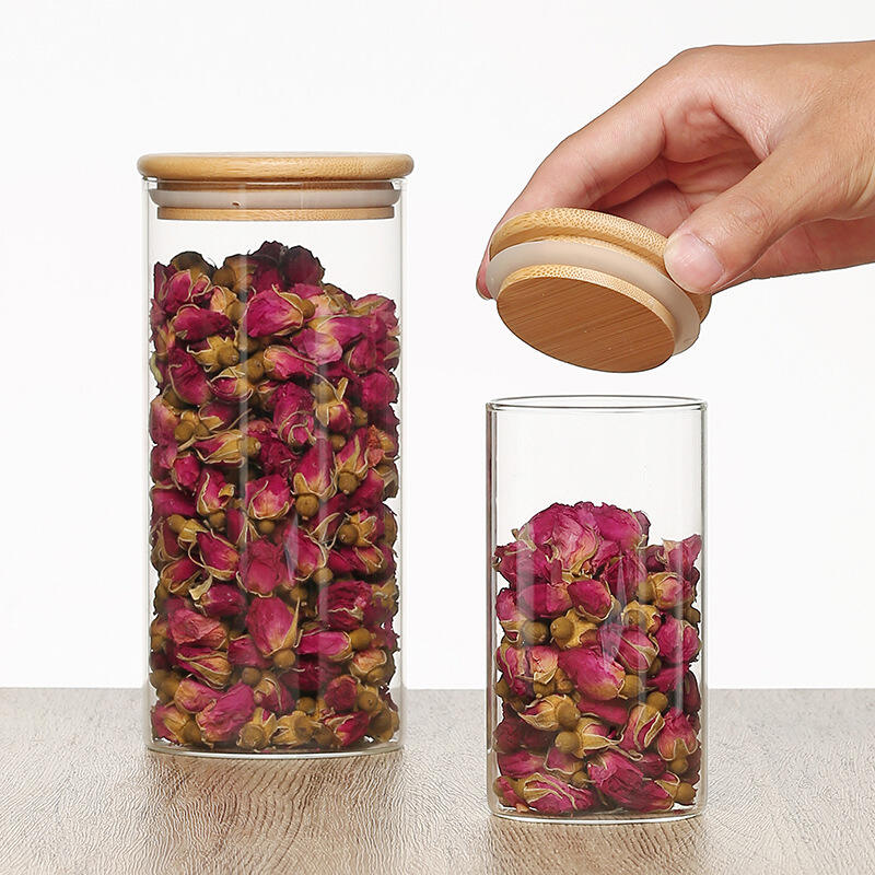 Crystal Clear Borosilicate Jars Round Storage Jars