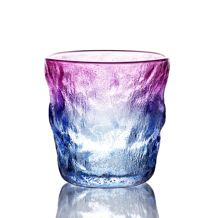 Free Sample Ins Glass Waterfall Texture Water Cup Juice Liqueur Cup Thickened Cup