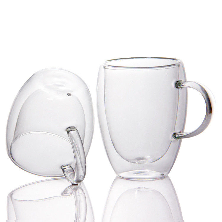 8oz Espresso Double Borosilicate Glass Thermal Glass Cups Mug For Restaurant