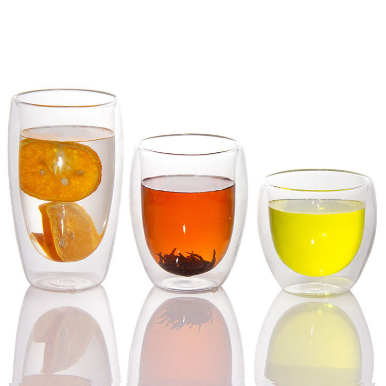 8oz Espresso Double Borosilicate Glass Thermal Glass Cups Mug For Restaurant