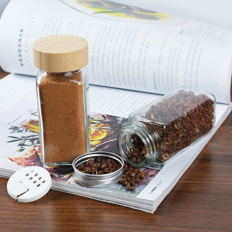 4oz 120ML Spice Pot Glass Spice Jars Seasoning Bottles With Shaker Lids