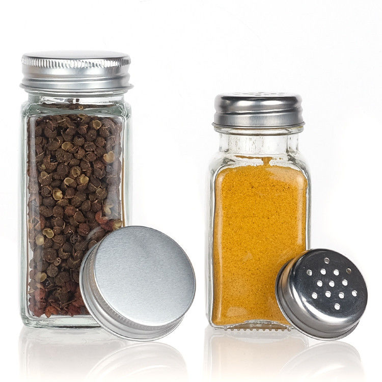 4oz 120ML Spice Pot Glass Spice Jars Seasoning Bottles With Shaker Lids