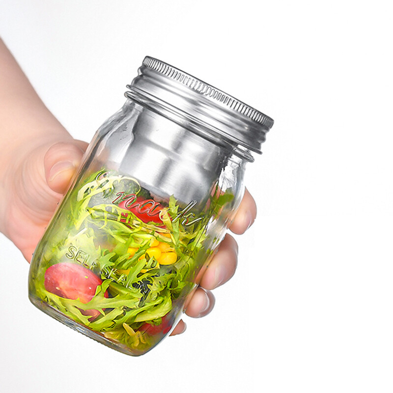 Wholesale Storage Bottles Jam Jar Food Flower Embossed Mason Glass Jar 16oz Woman