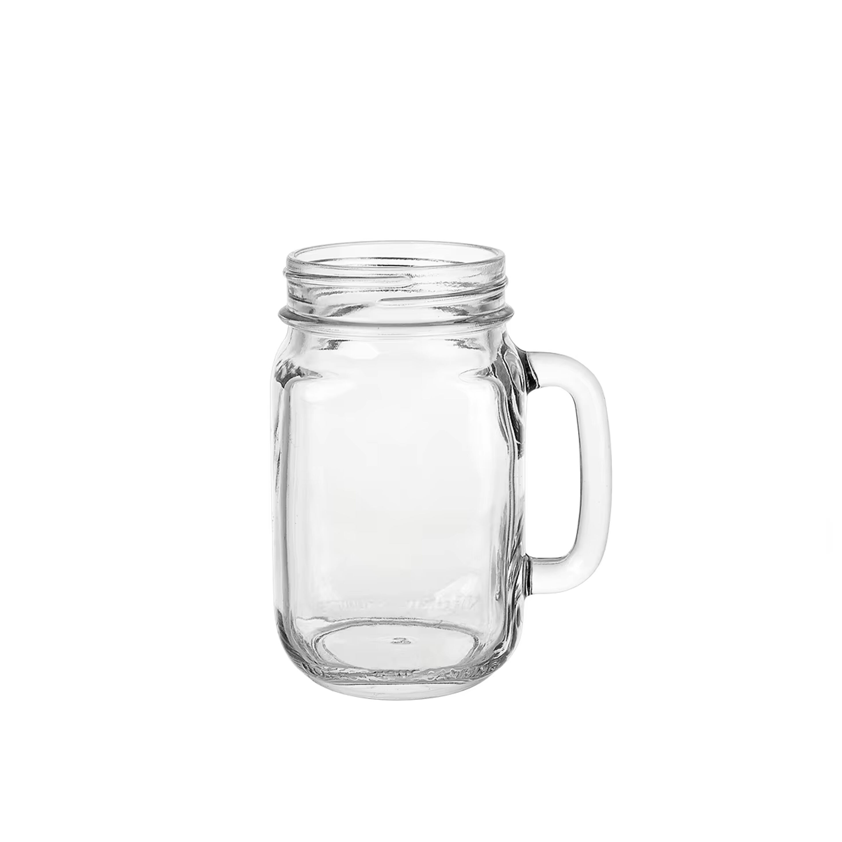 Glass Straw Cup Large Capacity Creative Handle Drink Juice Milk jar