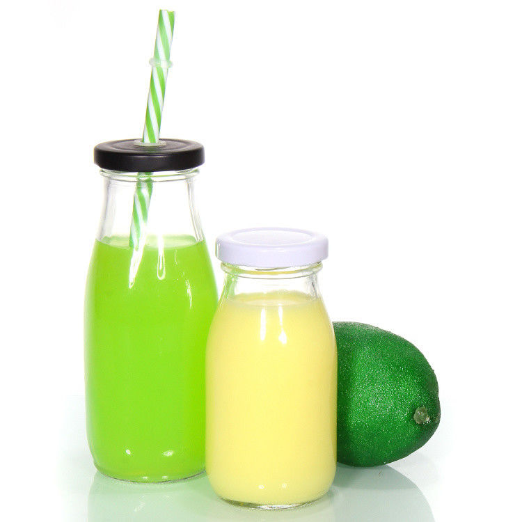 Custom Printed Recycled Glass Milk Bottles 1l Clear Transparent