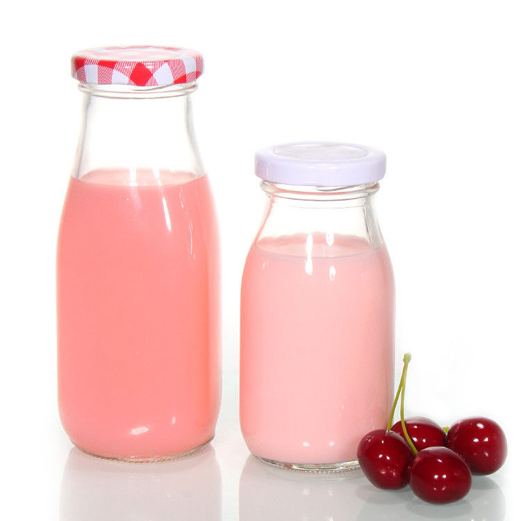 Custom Printed Recycled Glass Milk Bottles 1l Clear Transparent