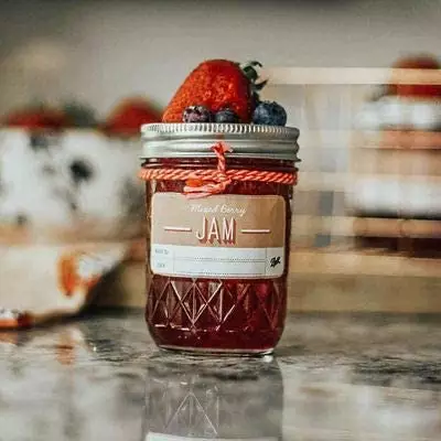 8oz Clear Empty Glass Jam Honey Jar Wide Mouth Mason Jars