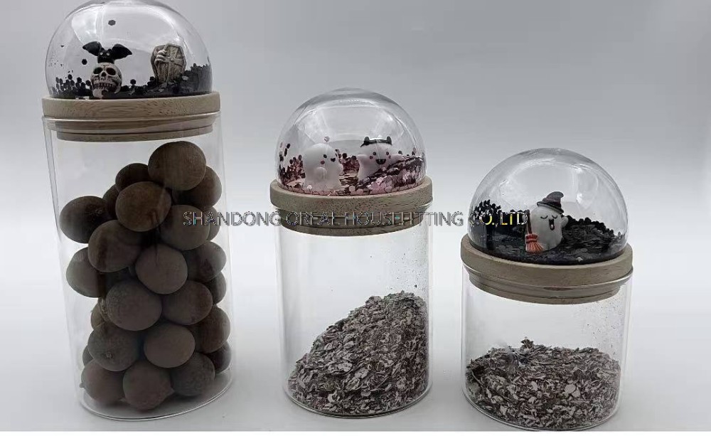 Stylish glass storage jars