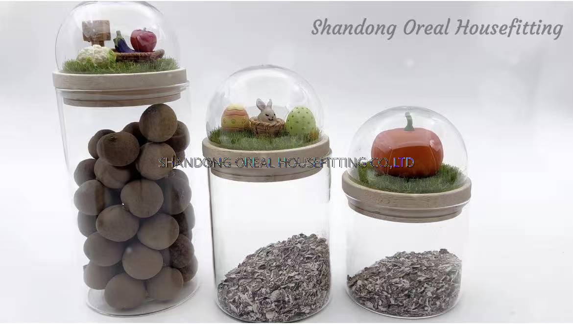 Stylish glass storage jars