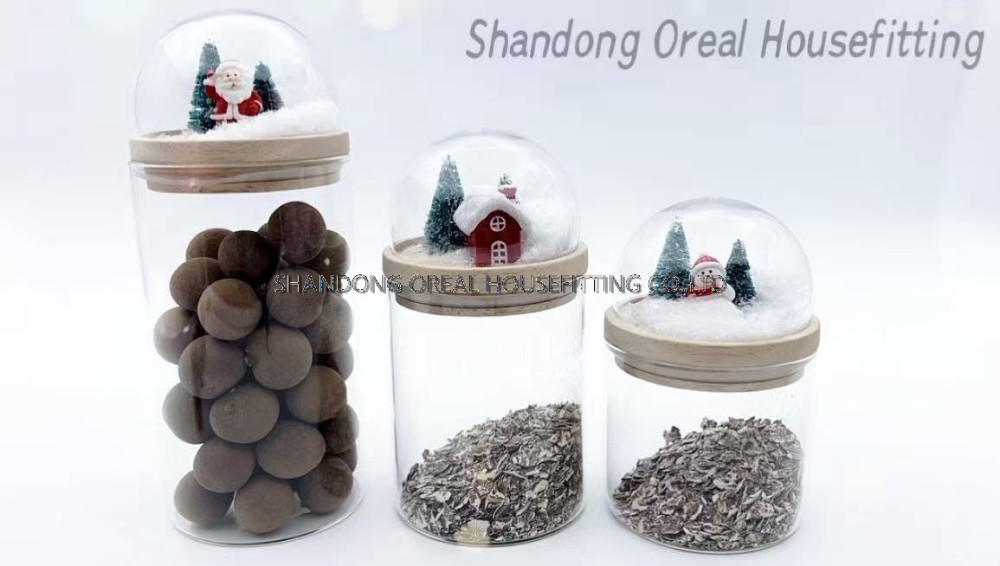 Stylish glass storage jars